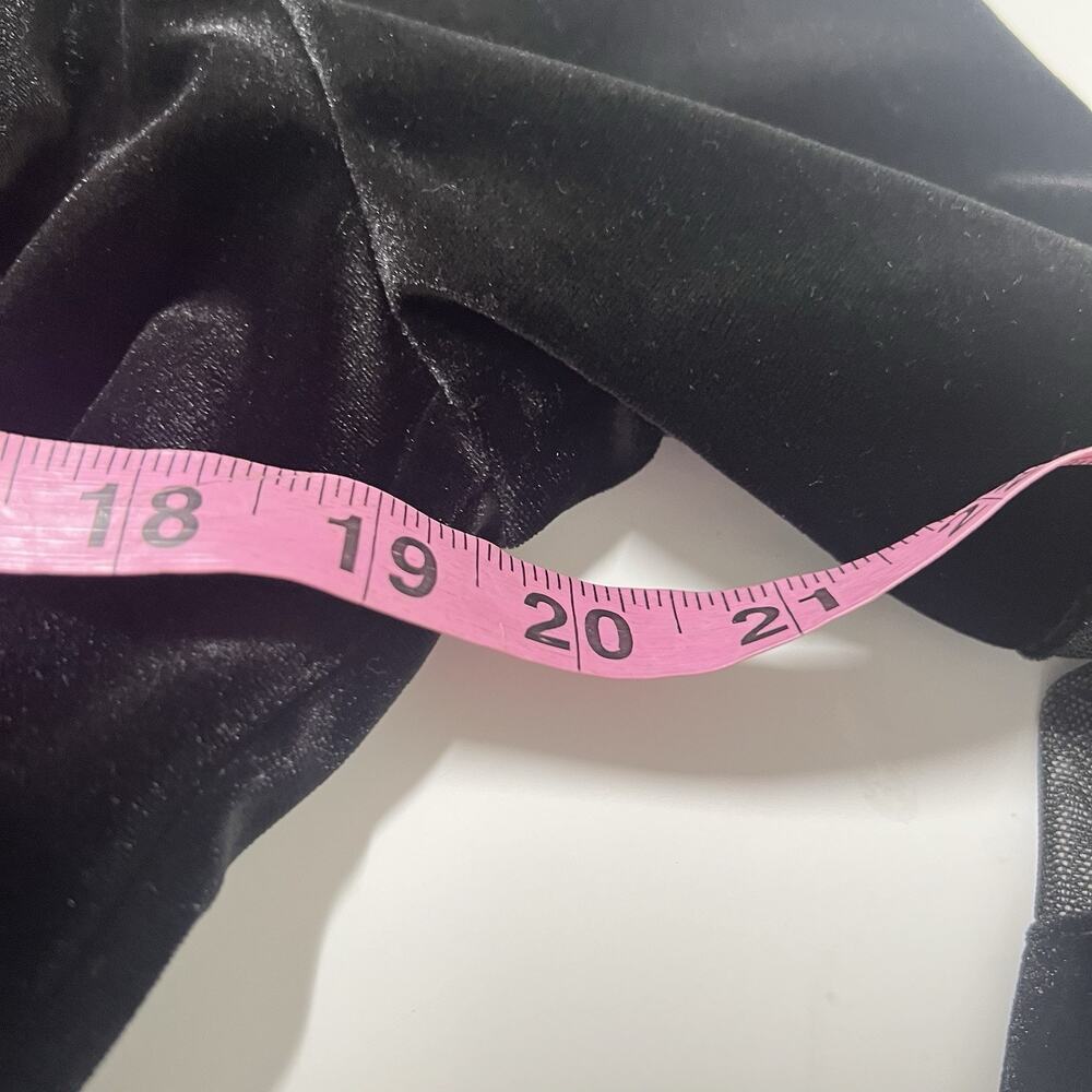 R&M Richards Black Formal Dress 14 Bell Sleeves Faux Wrap Rhinestones Evening - Picture 10 of 11